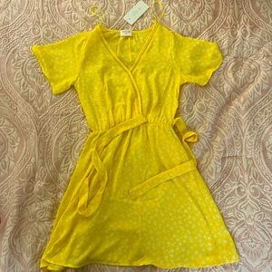 Sienna Sky Yellow Flower Summer/Spring Dress